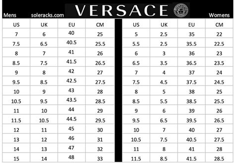 versace shoe size